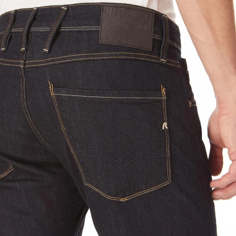 Replay Dark Blue Anbass Slim Stretch Jeans 6 Replay Dark Blue Anbass Slim Stretch Jeans - Image 4