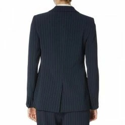 Karen Millen Navy Pinstripe Cutt About Jacket 8 Karen Millen Navy Pinstripe Cutt About Jacket -JacketsSale Sales 16545025 2