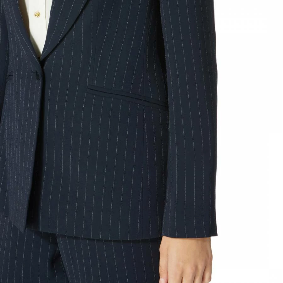 Karen Millen Navy Pinstripe Cutt About Jacket 6 Karen Millen Navy Pinstripe Cutt About Jacket - Image 4