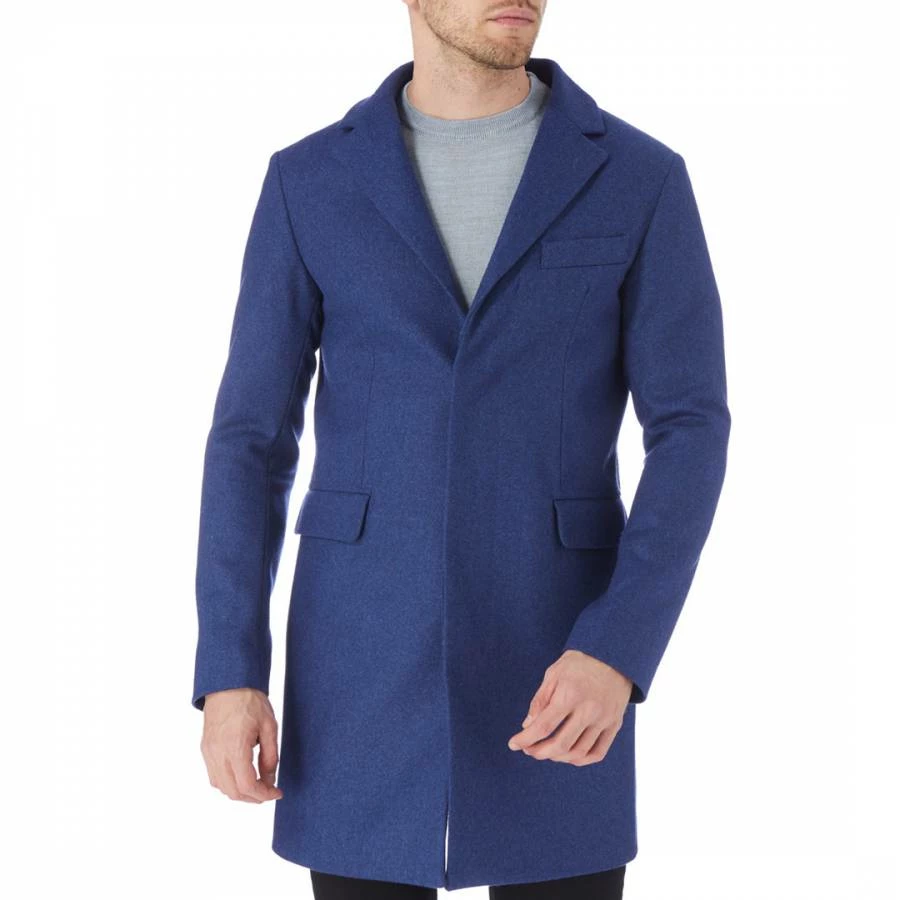 Bolongaro Trevor Blue Bowie Wool Blend Coat 5 Bolongaro Trevor Blue Bowie Wool Blend Coat - Image 3
