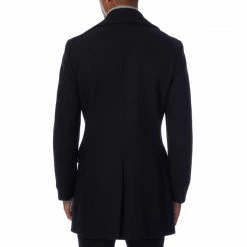 Gianni Feraud Black Elmo Double Breasted Wool Blend Coat -JacketsSale Sales 16821505 3