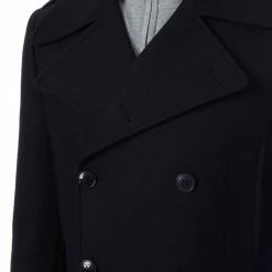 Gianni Feraud Black Elmo Double Breasted Wool Blend Coat -JacketsSale Sales 16821505 4