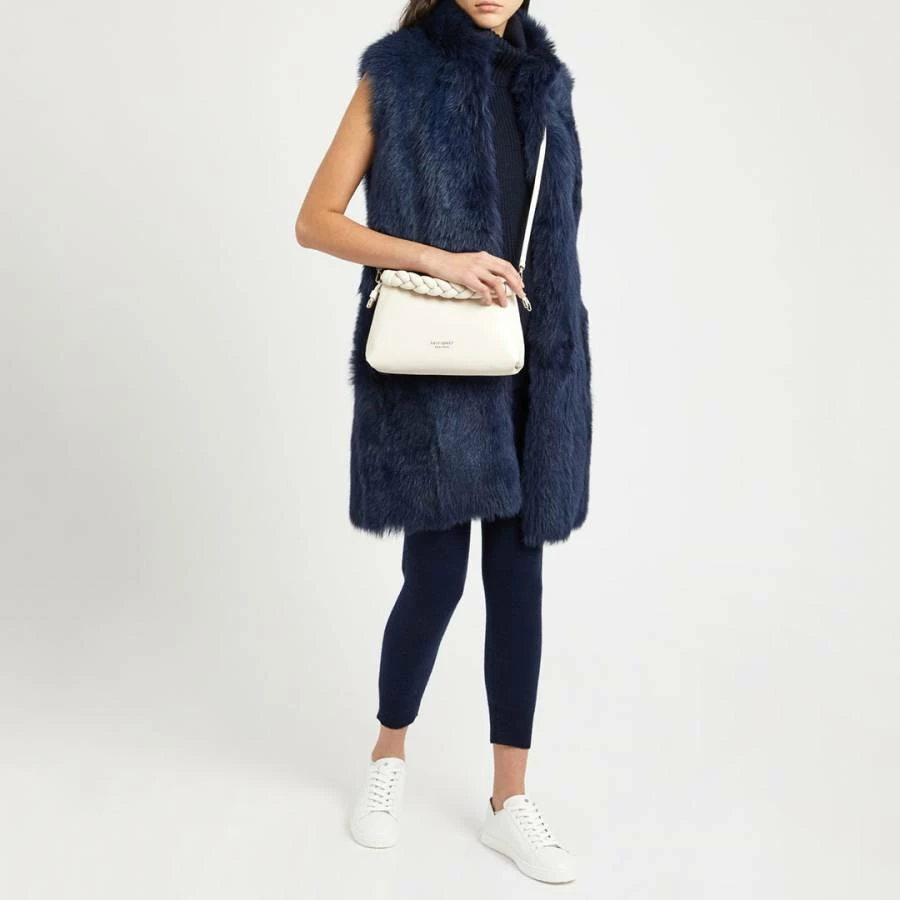 Max And Zac London Navy Long Reversible Shearling Gilet 3 Max And Zac London Navy Long Reversible Shearling Gilet