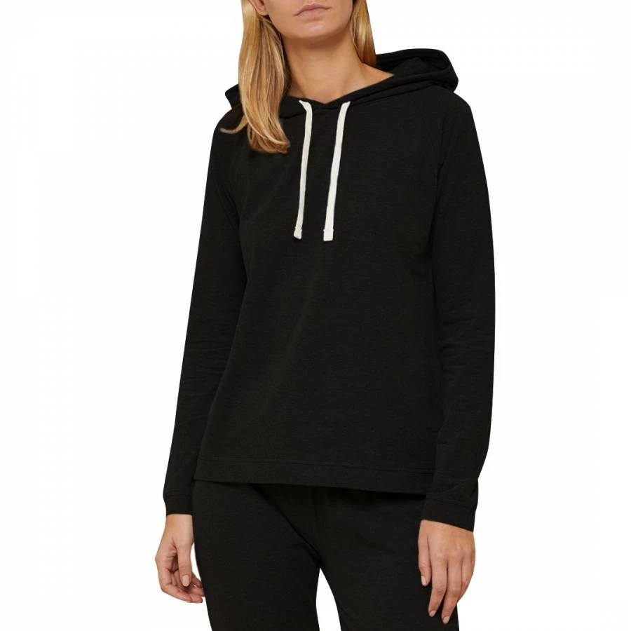 N°· Eleven Black Cotton Jersey Hooded Top 4 N°· Eleven Black Cotton Jersey Hooded Top - Image 2