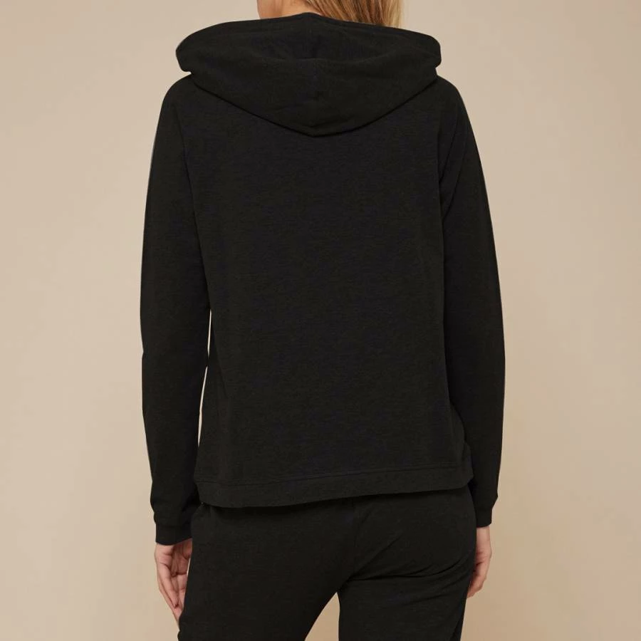 N°· Eleven Black Cotton Jersey Hooded Top 5 N°· Eleven Black Cotton Jersey Hooded Top - Image 3