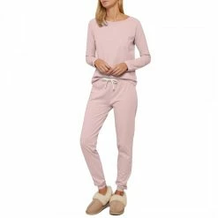 N掳路 Eleven Pink Cotton Jersey Lounge Set