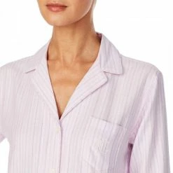 Lauren Ralph Lauren Pink Brushed Herringbone Long Sleeved Pyjama Set -JacketsSale Sales 17253267 3