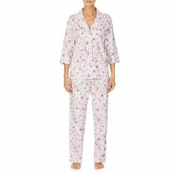 Lauren Ralph Lauren Pink Classic Cotton Blend Pyjama Set