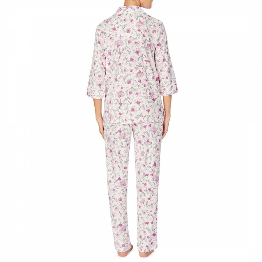 Lauren Ralph Lauren Pink Classic Cotton Blend Pyjama Set 4 Lauren Ralph Lauren Pink Classic Cotton Blend Pyjama Set - Image 2