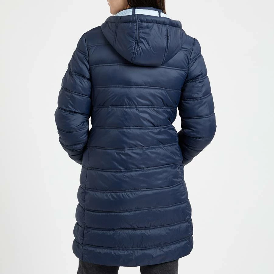 Crew Clothing Navy Longline Hooded Jacket 4 Crew Clothing Navy Longline Hooded Jacket - Image 2