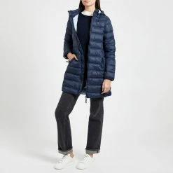 Crew Clothing Navy Longline Hooded Jacket 8 Crew Clothing Navy Longline Hooded Jacket -JacketsSale Sales 17271608 23