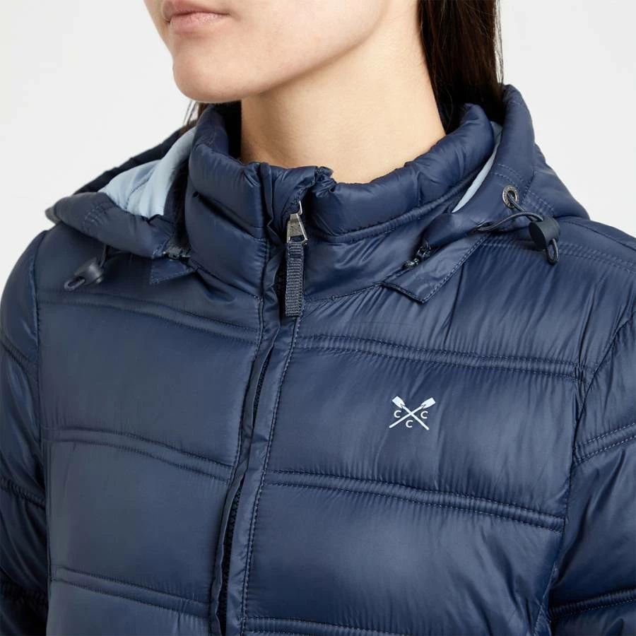 Crew Clothing Navy Longline Hooded Jacket 6 Crew Clothing Navy Longline Hooded Jacket - Image 4