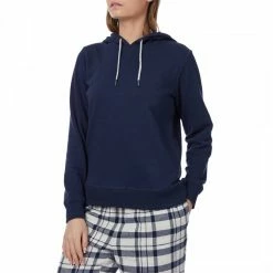 Crew Clothing Navy Hooded Lounge Top