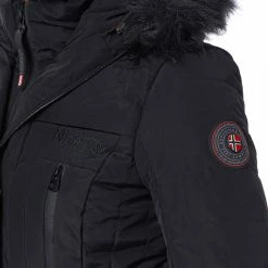 GEOGRAPHICAL NORWAY Black Removable Hooded Parka -JacketsSale Sales 17434265 5