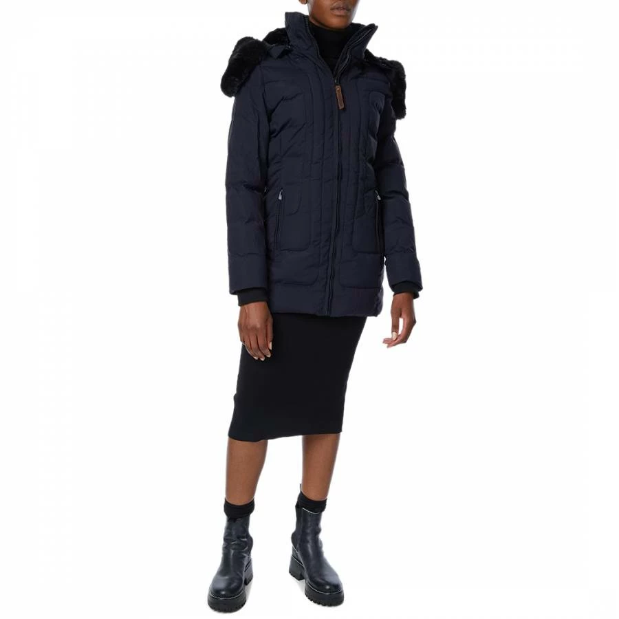 GEOGRAPHICAL NORWAY Navy Removable Hooded Parka 5 GEOGRAPHICAL NORWAY Navy Removable Hooded Parka - Image 3