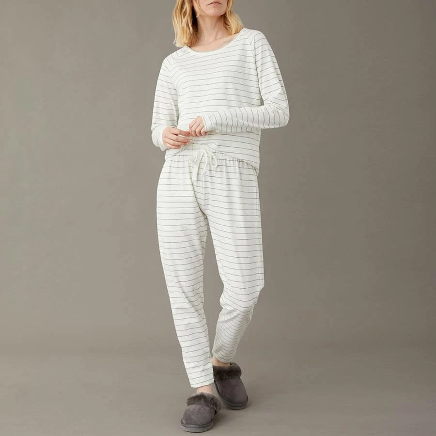 N°· Eleven Cream / Grey Stripe Cotton Jersey Lounge Set 4 N°· Eleven Cream / Grey Stripe Cotton Jersey Lounge Set - Image 2