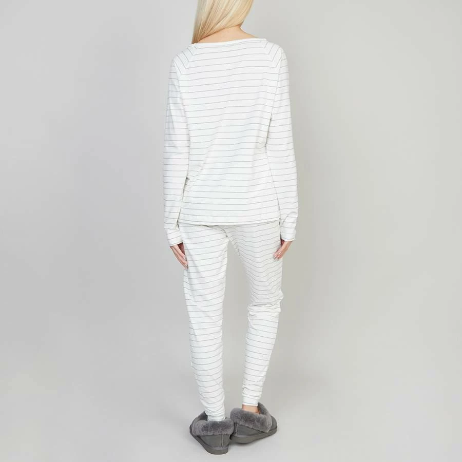 N°· Eleven Cream / Grey Stripe Cotton Jersey Lounge Set 5 N°· Eleven Cream / Grey Stripe Cotton Jersey Lounge Set - Image 3