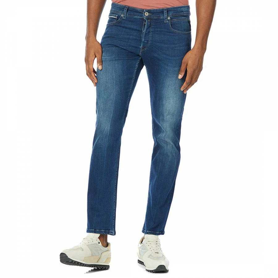 Replay Blue Grover Straight Stretch Jeans 3 Replay Blue Grover Straight Stretch Jeans