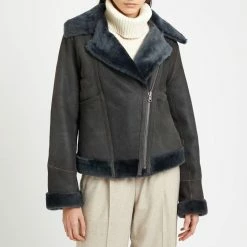 Max And Zac London Grey New Reversible Biker Jacket