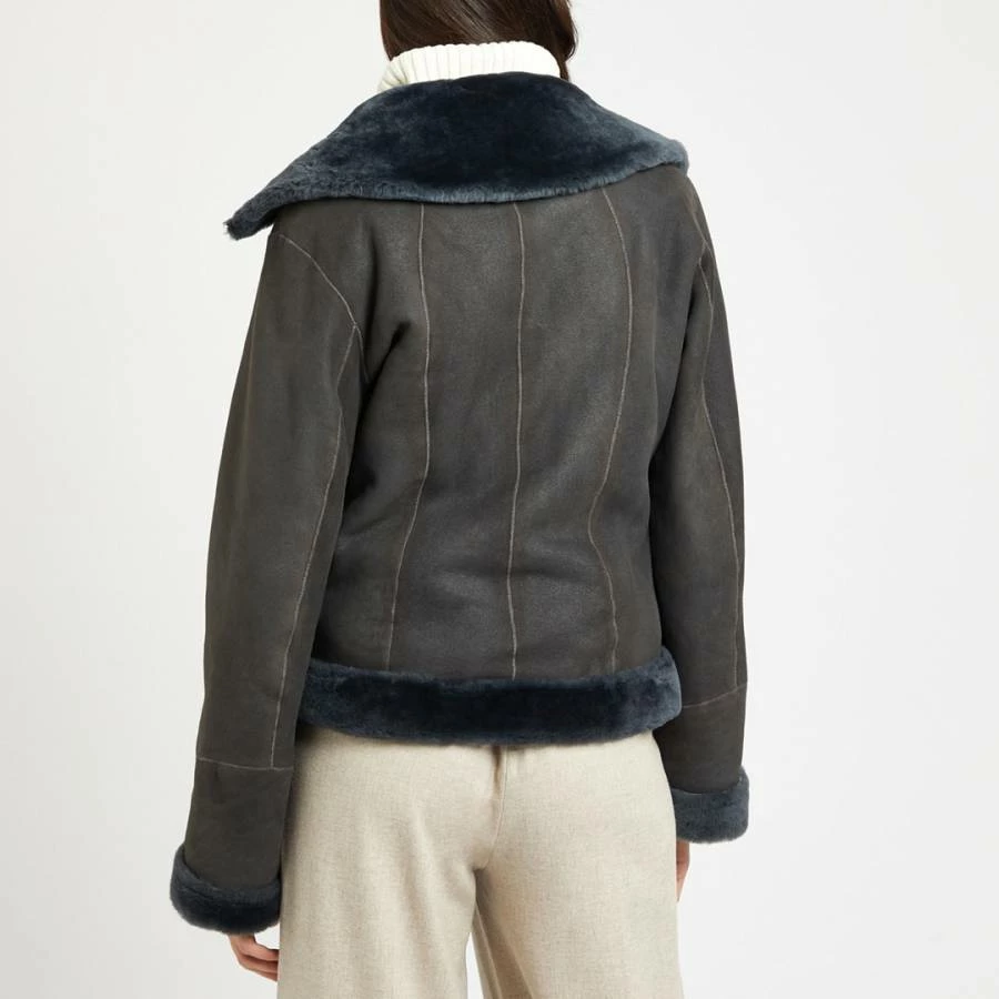 Max And Zac London Grey New Reversible Biker Jacket 4 Max And Zac London Grey New Reversible Biker Jacket - Image 2