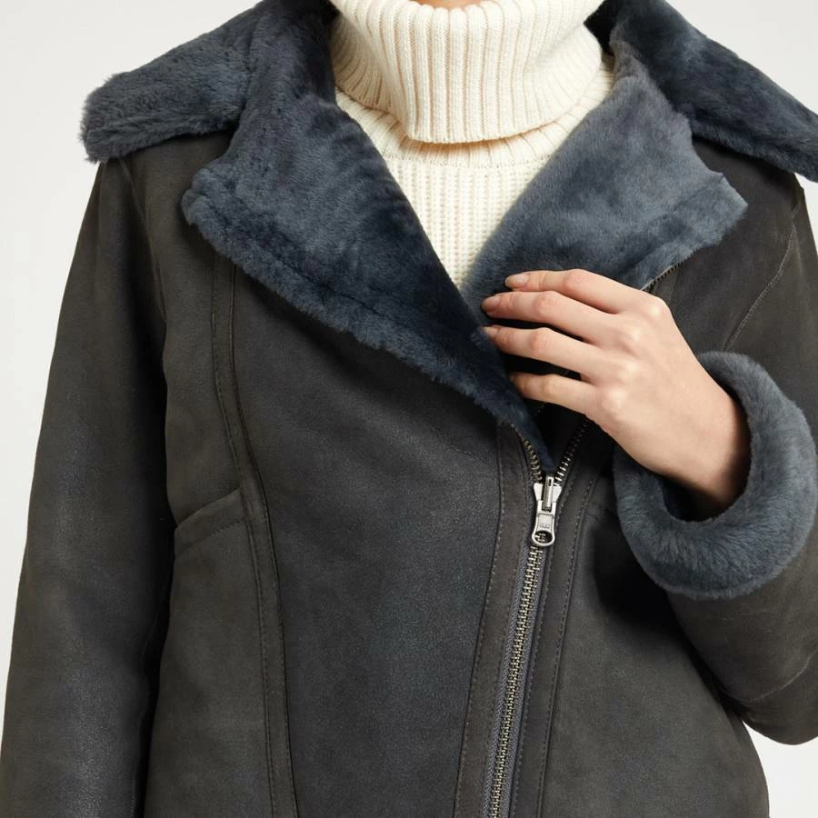 Max And Zac London Grey New Reversible Biker Jacket 5 Max And Zac London Grey New Reversible Biker Jacket - Image 3