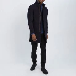 Gianni Feraud Navy Classic Wool Blend Coat 8 Gianni Feraud Navy Classic Wool Blend Coat -JacketsSale Sales 17522966 7