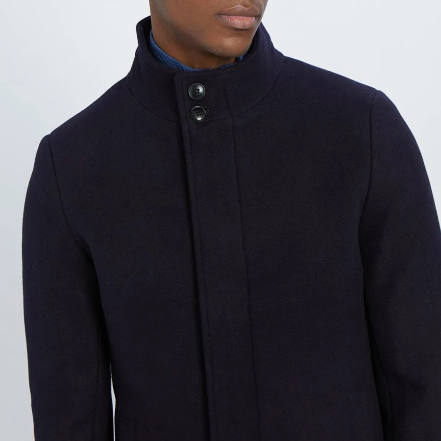 Gianni Feraud Navy Classic Wool Blend Coat 6 Gianni Feraud Navy Classic Wool Blend Coat - Image 4