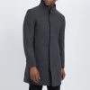 Gianni Feraud Charcoal Classic Wool Blend Coat -JacketsSale Sales 17522972 5