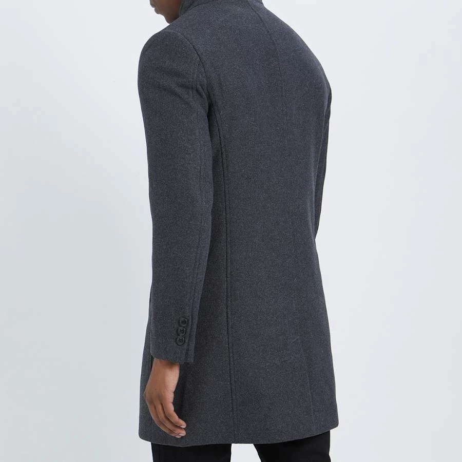 Gianni Feraud Charcoal Classic Wool Blend Coat 4 Gianni Feraud Charcoal Classic Wool Blend Coat - Image 2