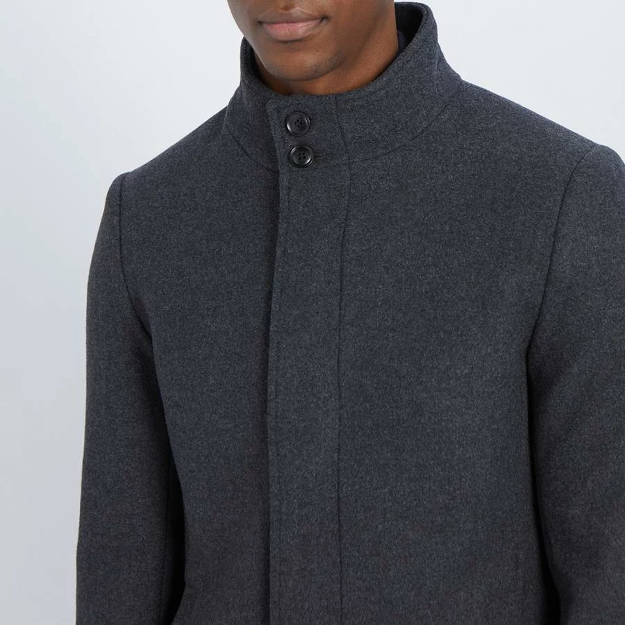Gianni Feraud Charcoal Classic Wool Blend Coat 6 Gianni Feraud Charcoal Classic Wool Blend Coat - Image 4