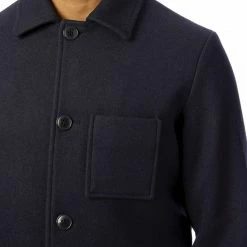 Gianni Feraud Navy Tony Wool Blend Overshirt 9 Gianni Feraud Navy Tony Wool Blend Overshirt -JacketsSale Sales 17523038 4