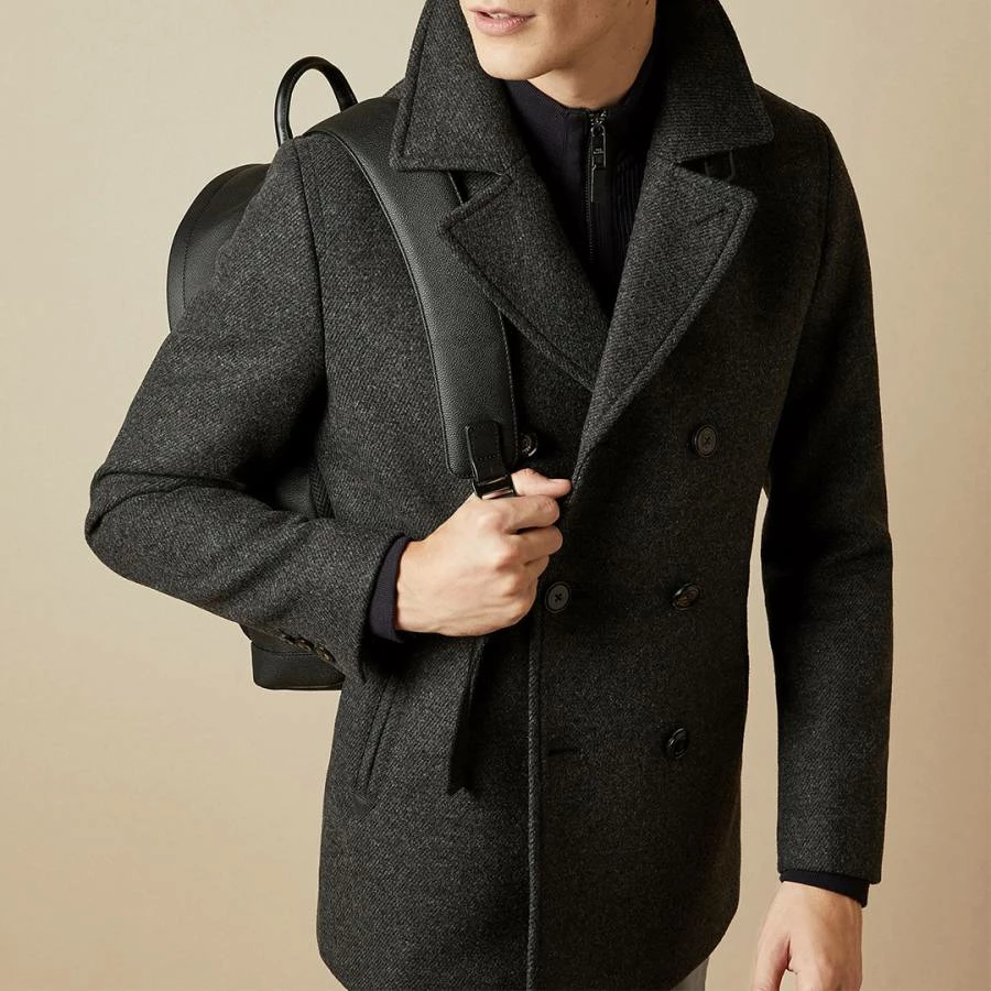 Ted Baker Charcoal Westun Wool Coat 4 Ted Baker Charcoal Westun Wool Coat - Image 2