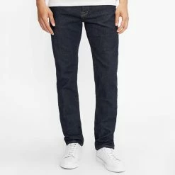 Ted Baker Navy Rinse Denim Straight Stretch Jeans