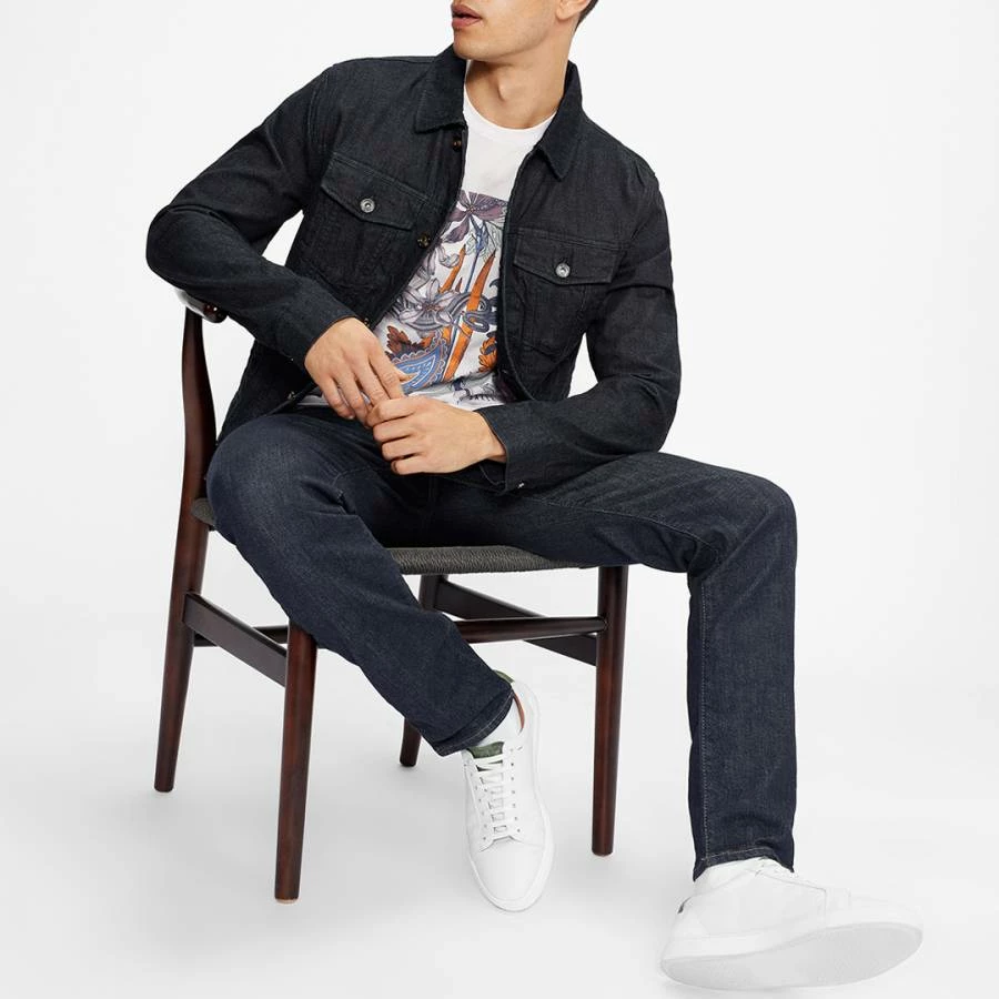 Ted Baker Navy Rinse Denim Straight Stretch Jeans 4 Ted Baker Navy Rinse Denim Straight Stretch Jeans - Image 2