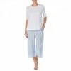 DKNY White/Light Blue Capri Pyjama Set 1 DKNY White/Light Blue Capri Pyjama Set -JacketsSale Sales 17551162 1