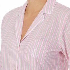 Lauren Ralph Lauren Pink Stripe Cotton Capri Pyjama Set 7 Lauren Ralph Lauren Pink Stripe Cotton Capri Pyjama Set -JacketsSale Sales 17553620 3