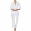 Lauren Ralph Lauren White Three Quarter Sleeve Pyjama Set 2 Lauren Ralph Lauren White Three Quarter Sleeve Pyjama Set -JacketsSale Sales 17553632 1