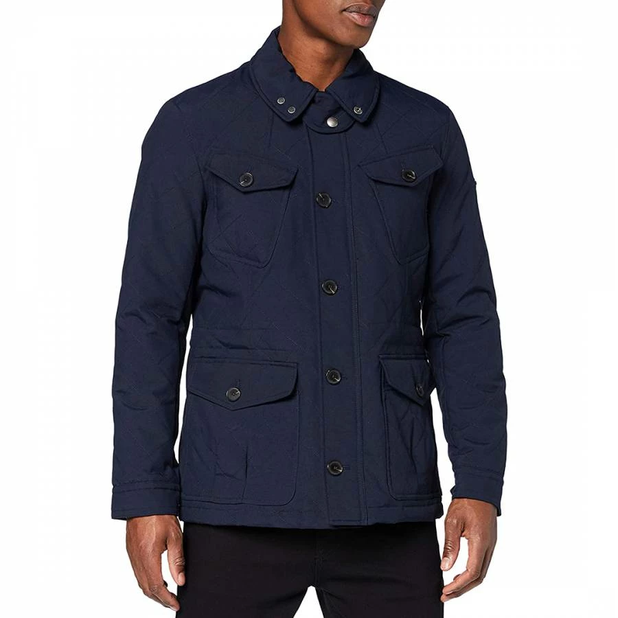 Hackett London Navy Fenton Quilted Water Resistance Jacket 3 Hackett London Navy Fenton Quilted Water Resistance Jacket