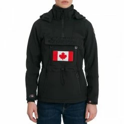 Canadian Peak Black Softshell Half Zip Lightweight Jacket