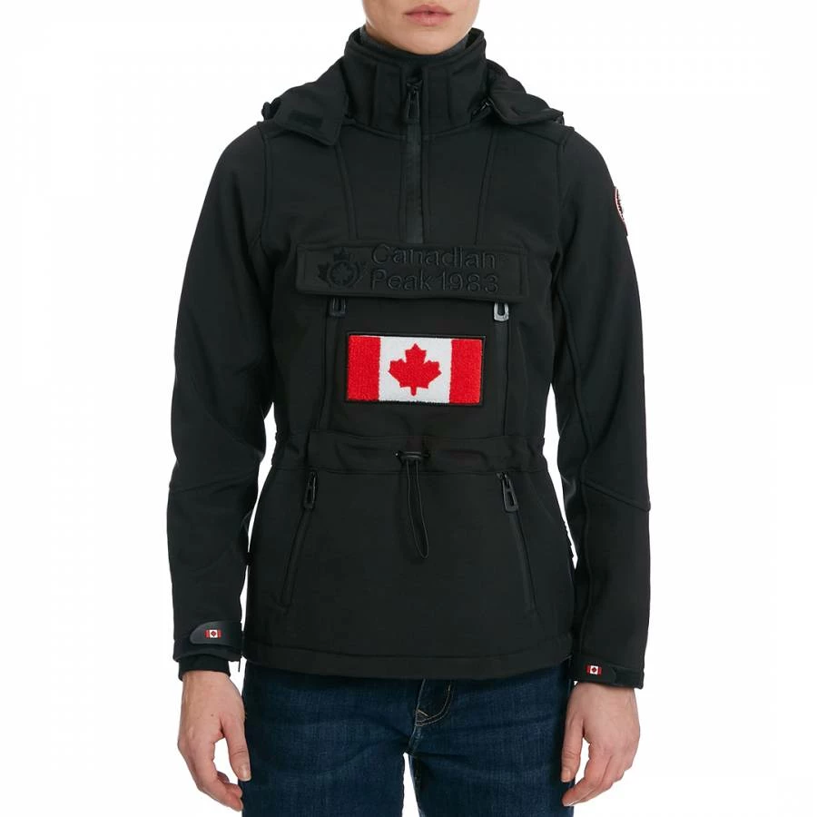 Canadian Peak Black Softshell Half Zip Lightweight Jacket 3 Canadian Peak Black Softshell Half Zip Lightweight Jacket