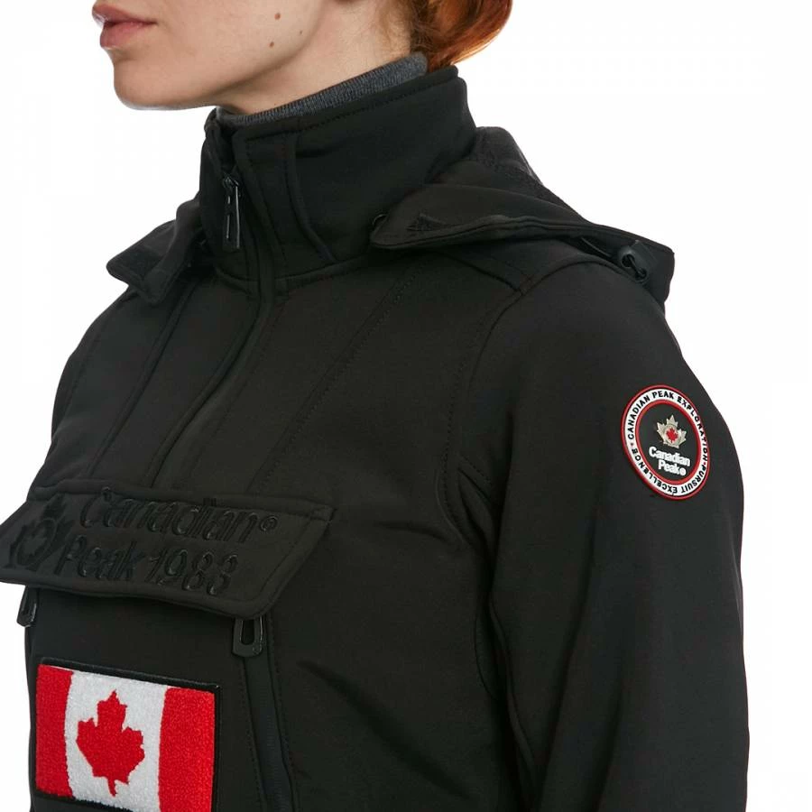 Canadian Peak Black Softshell Half Zip Lightweight Jacket 6 Canadian Peak Black Softshell Half Zip Lightweight Jacket - Image 4