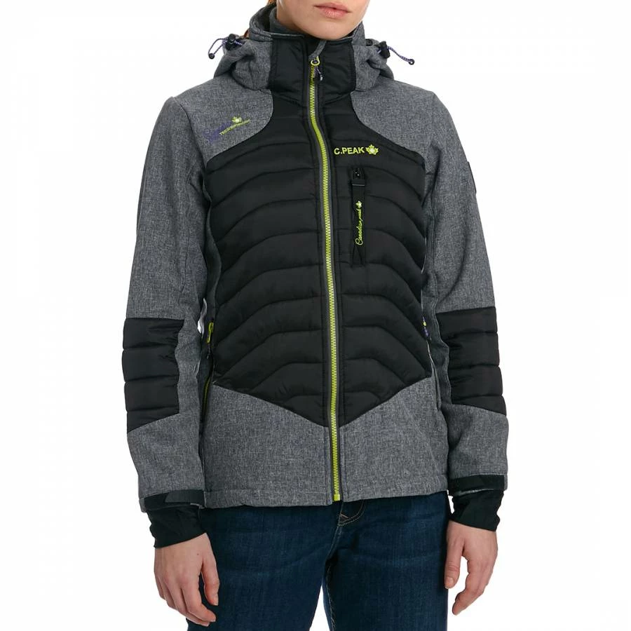 Canadian Peak Grey Softshell Hooded Lightweight Jacket 3 Canadian Peak Grey Softshell Hooded Lightweight Jacket