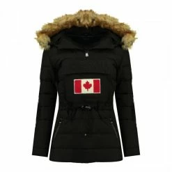 Canadian Peak Black Padded Hooded Lightweight Jacket