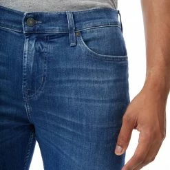 7 For All Mankind Blue Ronnie Comfort Luxe Skinny Stretch Jeans -JacketsSale Sales 17658746 4