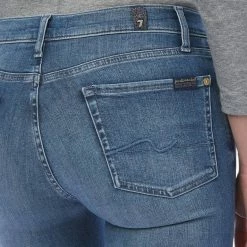 7 For All Mankind Mid Blue The Skinny Stretch Jeans -JacketsSale Sales 17663708 3