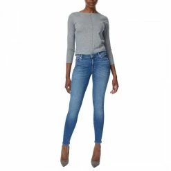 7 For All Mankind Mid Blue The Skinny Stretch Jeans -JacketsSale Sales 17663708 4 1