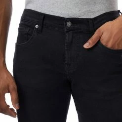 7 For All Mankind Black Slimmy Comfort Luxe Stretch Jeans -JacketsSale Sales 17663740 4