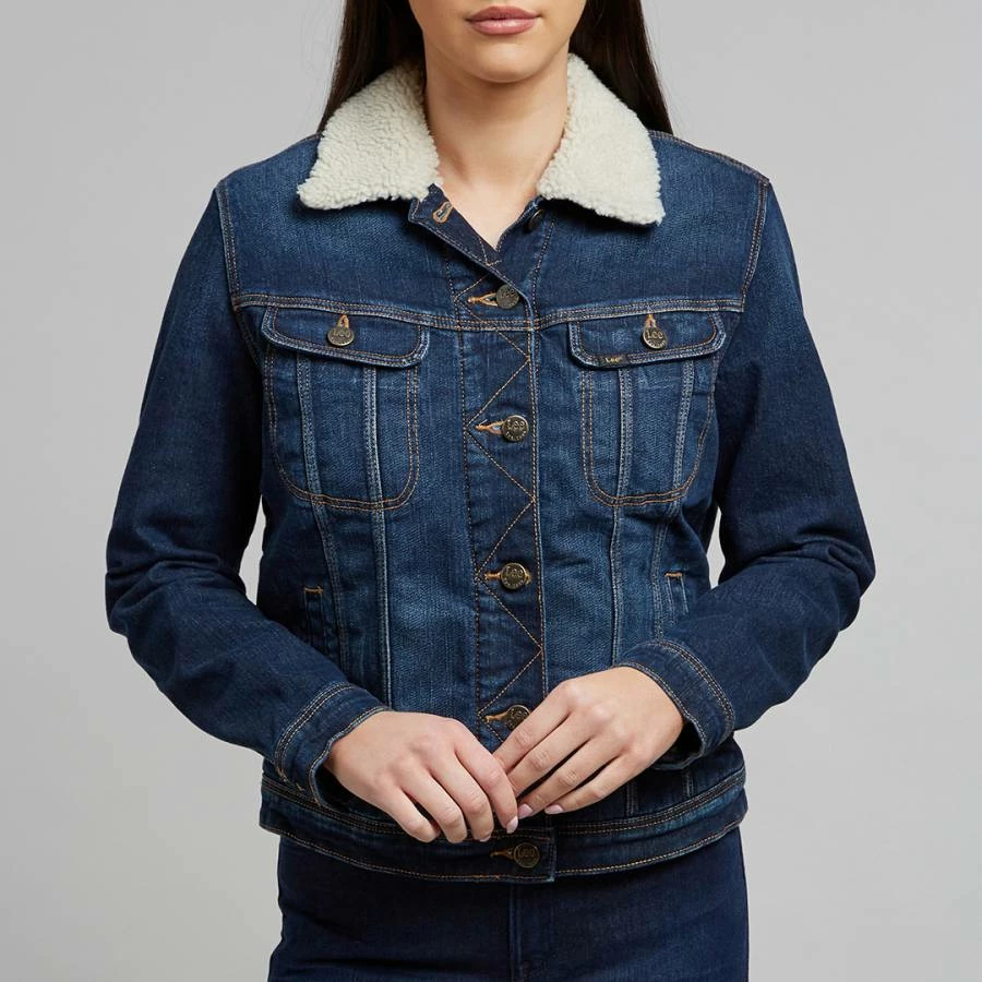 Lee Jeans Blue Button Through Cotton Denim Jacket 3 Lee Jeans Blue Button Through Cotton Denim Jacket