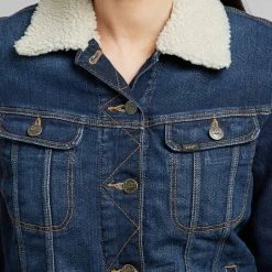 Lee Jeans Blue Button Through Cotton Denim Jacket 9 Lee Jeans Blue Button Through Cotton Denim Jacket -JacketsSale Sales 17698109 8