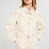 CLAUDIE PIERLOT Pale Pink Vanise Cotton Denim Jacket -JacketsSale Sales 17704749 1
